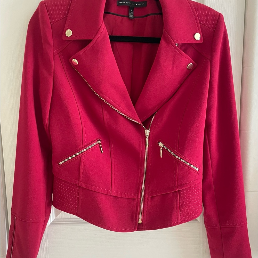 Women's Red Biker Jacket